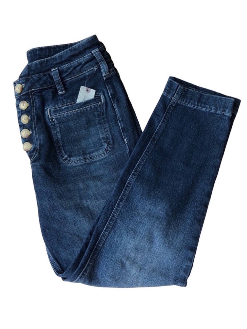 Pilcro and Letterpress Jeans Ultra High Rise Slim Button Fly NWT Womens Size 25P